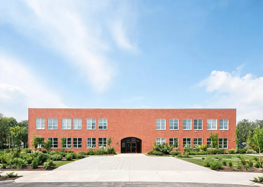 School campus masonry facade
